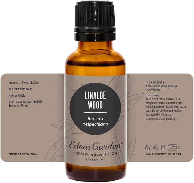 Edens Garden Linaloe Wood Essential Oil- 100% Pure Premium Grade, Undiluted, Natural, Therapeutic, Aromatherapy, The Best for Diffuser, Skin, Face, Hair 30 ml (1 fl oz)
