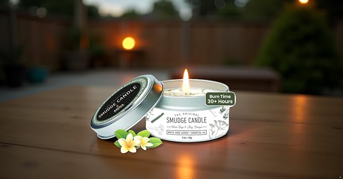 SOUL STICKS Smudge Candle for Cleansing House, Meditation, Chakra Healing, Aromatherapy | 3.5 Ounce Smudge Candle for Spiritual Cleansing (Nag Champa)