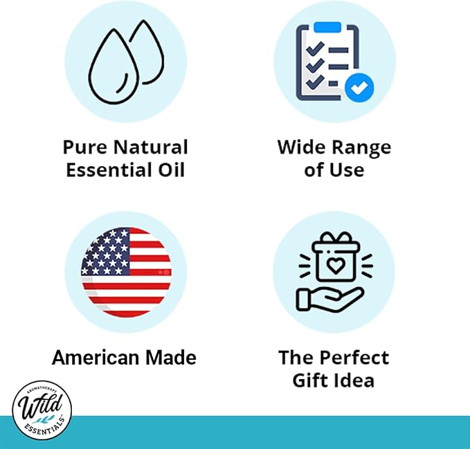 Wild Essentials Cedarwood 100% Pure Essential Oil 2 Pack - 10ml, Therapeutic Grade, Made and Bottled in The USA, Calming, Grounding