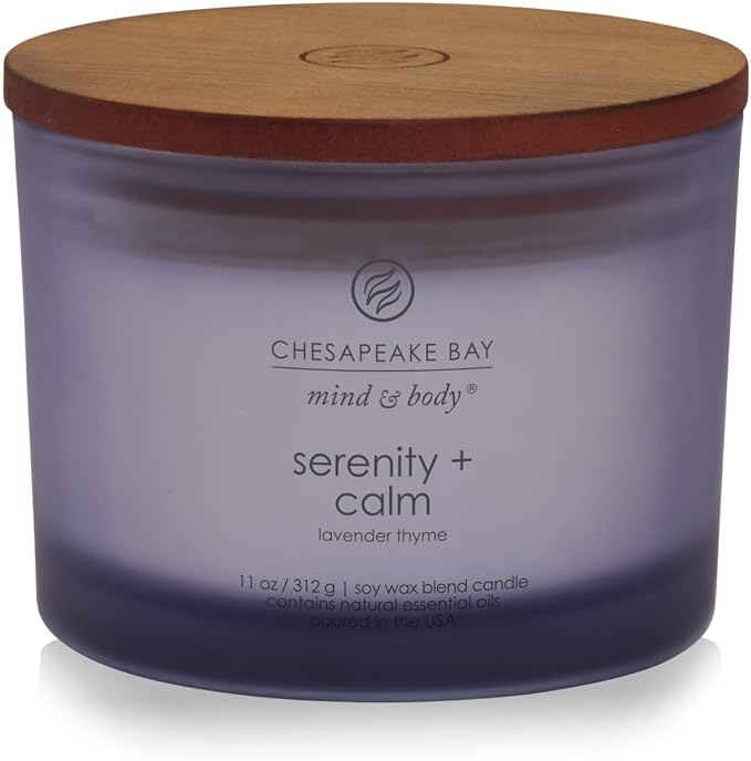 Chesapeake Bay Candle Scented Candle Serenity + Calm (Lavender Thyme) Coffee Table Home Décor