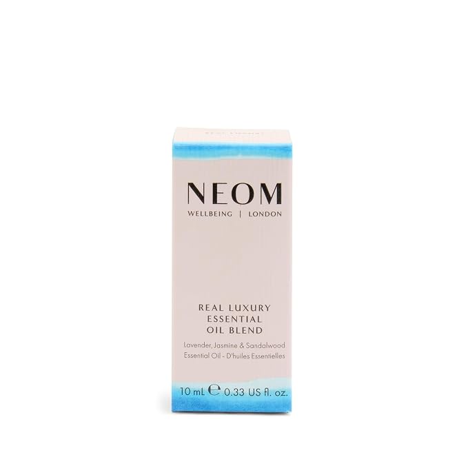 NEOM - Essential Oil Blend, 10ml | Lavender, Jasmine & Sandalwood | Aromatherapy Diffuser Oils with Calming Essential Oil Blend | 100% Natural Fragrances | Tranquil & Relax | Signature De-Stress Scent