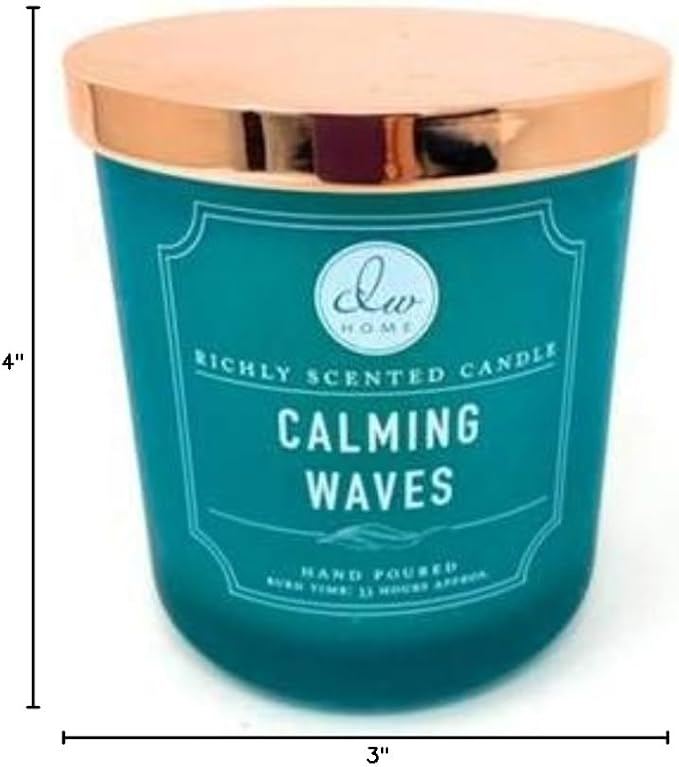 DW Home RICHLY Scented Candle Calming Waves Medium with Copper Lid