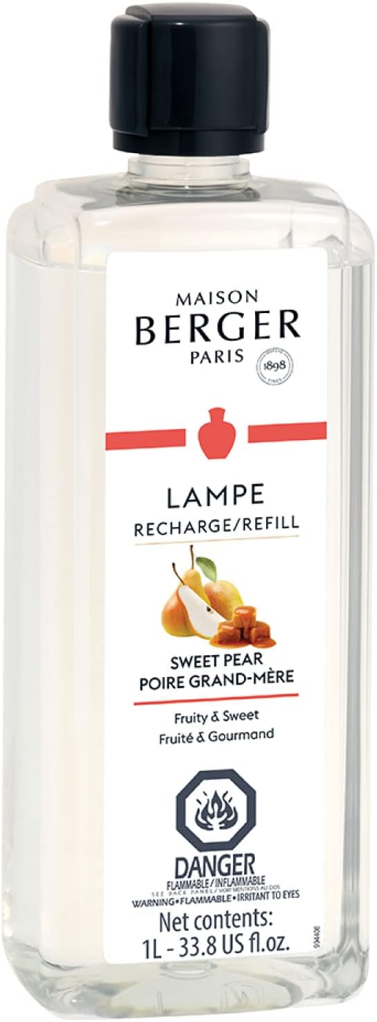 MAISON BERGER Lampe Berger Refill, 1 L, Sweet Pear | Catalytic Lamp Fragrance Refill, Helps Neutralize Odors, ~160 h Fragrance Diffusion, Made in France