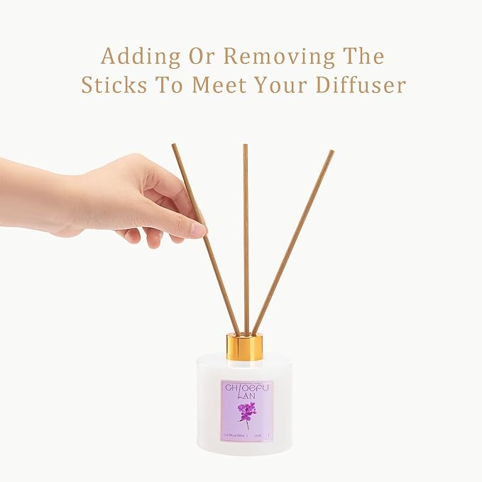Lilac Diffuser, 6.7 oz Natural Essential Scented Oil with Diffuser Sticks, Best for Bathroom Decor, Living Room Decor, Home & Office Decor, Aromatherapy Diffuser Oil Gift Set
