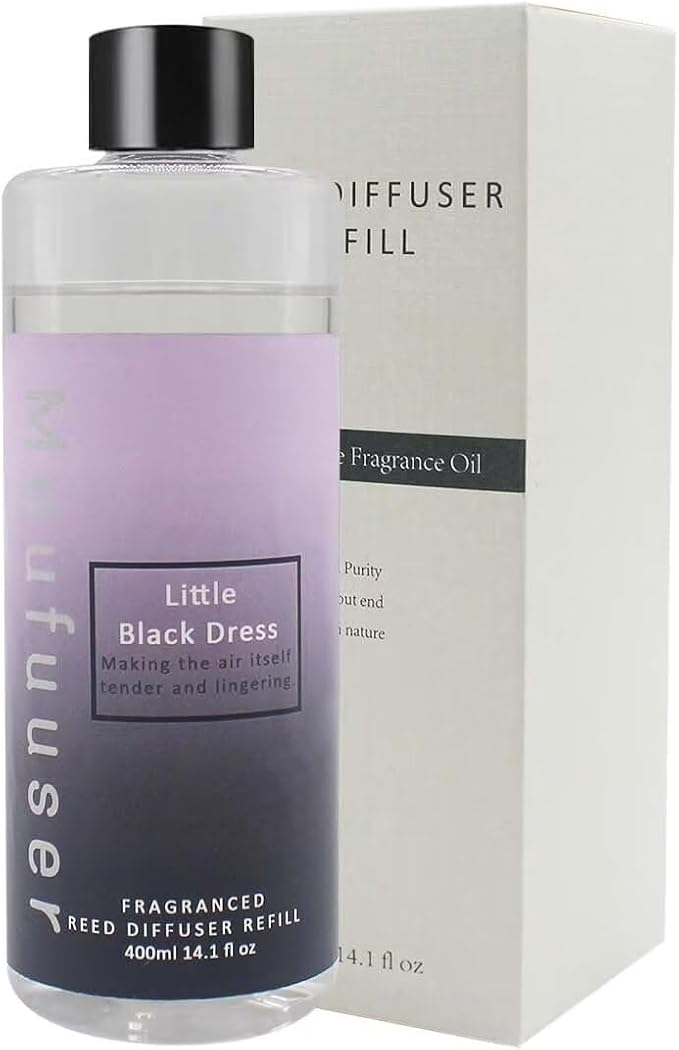 Reed Diffuser Refill 400ml, Scented Oil Refill for Home Fragrance, Long-Lasting Aromatherapy Oils for Reed Diffuser Sticks, Clean Formula with Premium Fragrance Oils, 13.5 Fl Oz (24 Scents