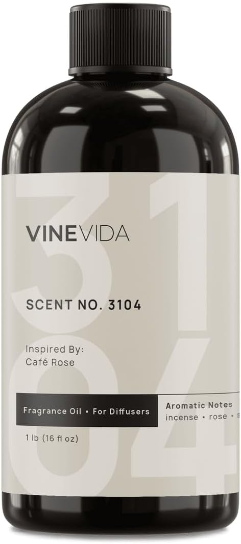 VINEVIDA [16 Oz] Inspired by: Café Rose; Diffuser Oil Refill | Premium Scent Diffuser Oil for Home | Non-Toxic Fragrance