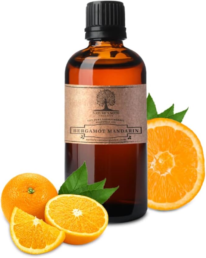 Bergamot Mandarin Essential Oil - 100% Pure Grade Essential Oil by Nature's Note Organics - 0.3 Fl Oz