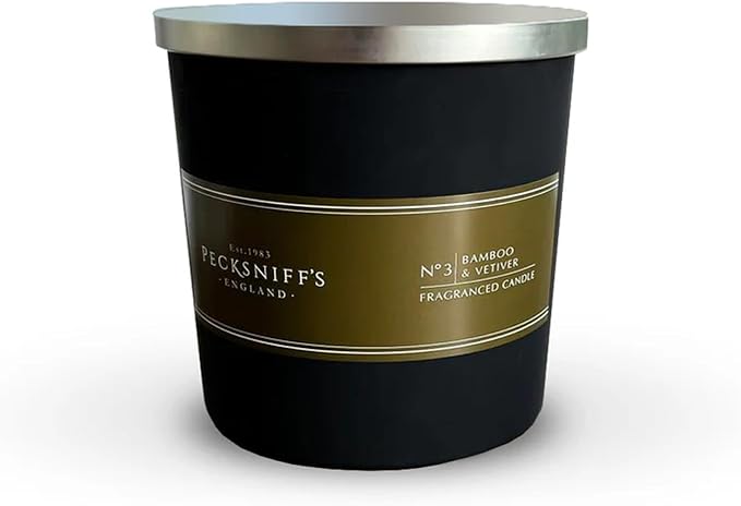 Pecksniff's Bamboo & Vetiver Candle | 3 Wicks, 550g/19.40oz