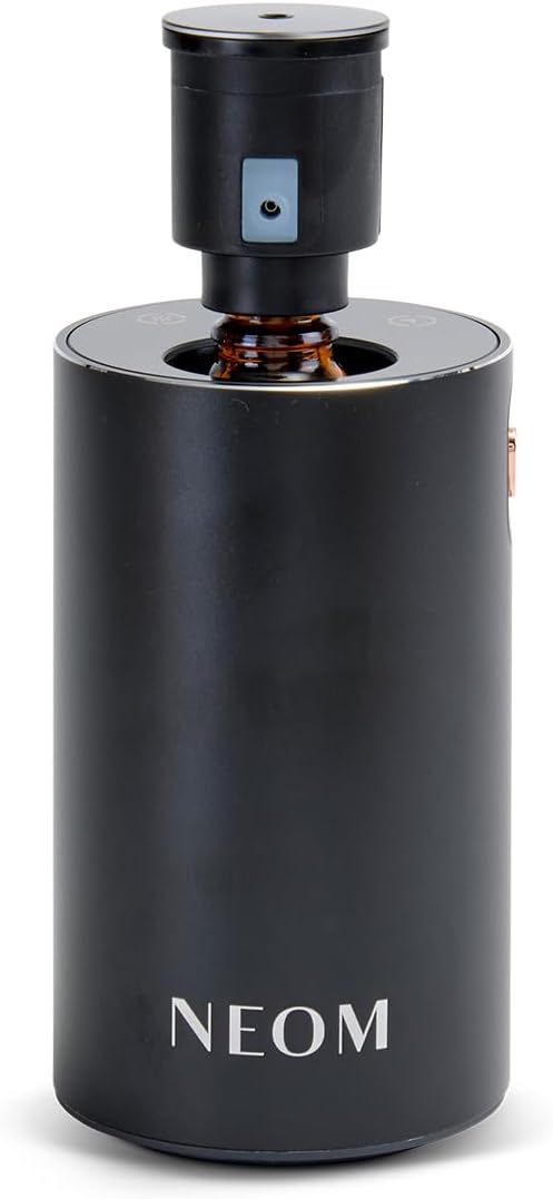 NEOM Wellbeing Pod Mini+ Essential Oil Diffuser, Black I Waterless and Wireless I Portable & Versatile - car, Office or Home I Up to 125 Hours of Natural Fragrance use per Charge