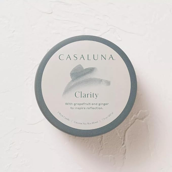 Casalunas 2 Wick Lidded Jar Candle (7.5oz, Clarity)