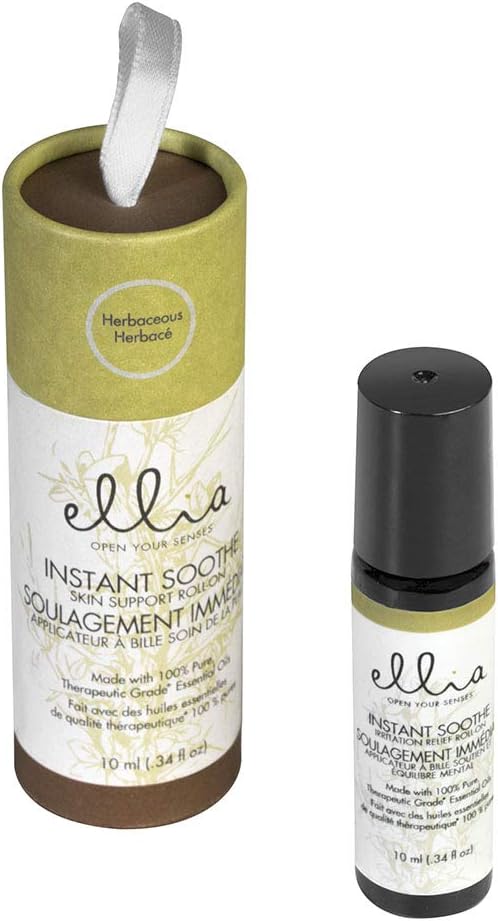Ellia Essential Oil Roll-On | Instant Soothe Blend| 10ml, 100% Pure, Therapeutic Grade