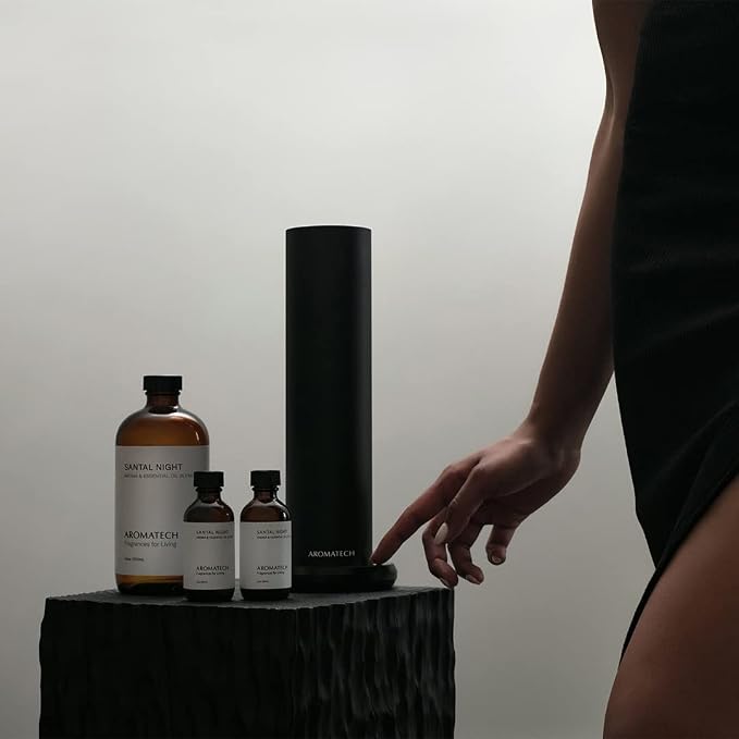 AromaTech Santal Night Premium Aroma Oil – Sensual & Warm Home Fragrance - Notes of Sandalwood,Tonka Bean & Black Cardamom for Scent Diffusers, Cold-Air, UltraSonic Machines (4 Fl Oz (Pack of 1))