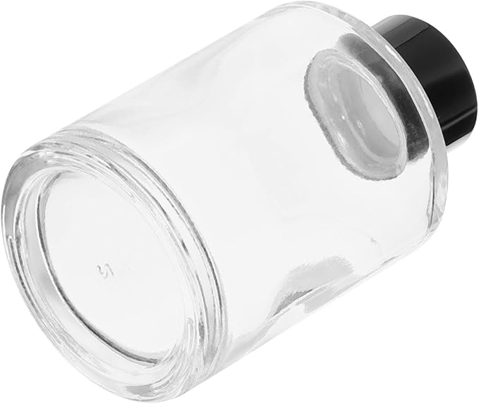HARFINGTON 80ml/2.7oz Empty Glass Diffuser Bottle 3.4" x 2" Refillable Fragrance Accessories Aromatherapy Jar Container for Replacement Reed Diffuser DIY Home Bathroom Transparent