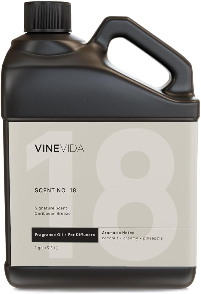 VINEVIDA Caribbean Breeze Fragrance Oil for Cold Air Diffusers - [128 Fl Oz] - Essential Oils for Diffuser Oil Refill & Air Freshener Room Spray