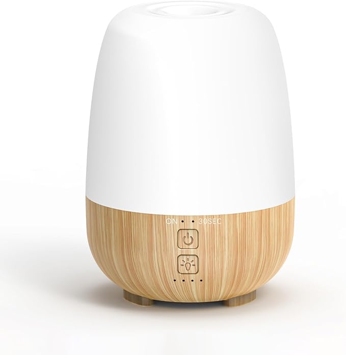 SEEDSEEL 150ML Cordless Essential Oil Diffuser, Built-in 6000mAH Rechargeable Battery, 7-Hour Runtime, 7 LED Color Changing Lights, Portable Aromatherapy Diffuser for Home,Office,Outdoor