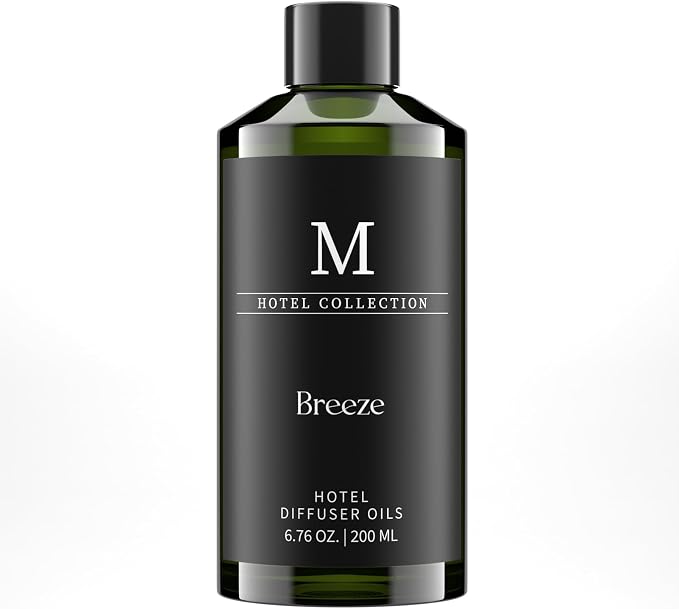 Hotel Collection Diffuser Oil-Breeze, 6.76 Fl Oz (200ml), Home Luxury Aroma & Hotel Fragrance Diffuser Oil- Essential Oils for Aromatherapy Bigger Bottle,Longer Lasting Aroma