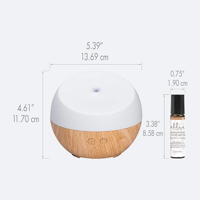 Ellia Sandalwood Essential Oil Roll-On | 10ml, 100% Pure, Therapeutic Grade