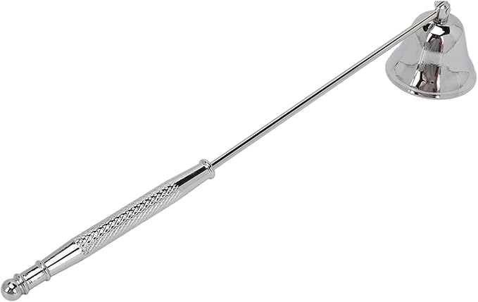 Candle Snuffer, Long Handle Stainless Steel Vintage Extinguisher for Scented Candles Silver Lightweight Wick Flame Stopper