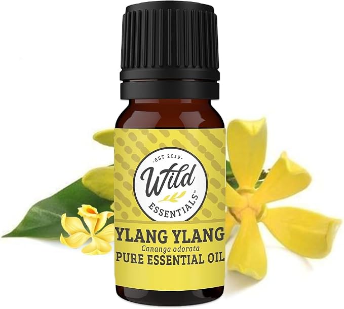 Wild Essentials Ylang Ylang 100% Pure Essential Oil - 10ml, Therapeutic Grade, Made and Bottled in The USA, Calming