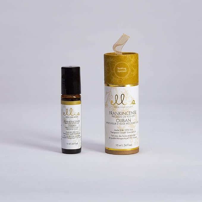 Ellia Frankincense Essential Oil Roll-On | 10ml, 100% Pure, Therapeutic Grade, Clear (ARM-EO10ROFRK)