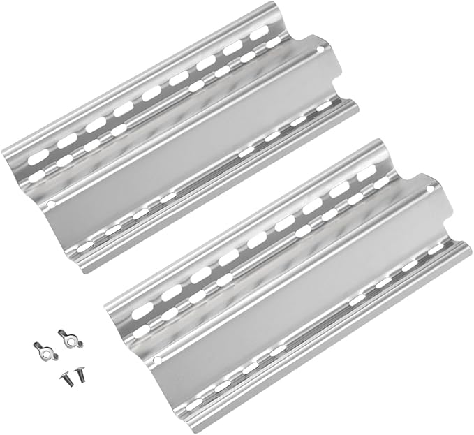 Universal Grill Replacement Adjustable Heat Plate Shield, Stainless Steel Heat Tent, Flavorizer Bar, Burner Cover, Flame Tamer for Gas Grills, Extends from 12" up to 22", 1 Pack KA733
