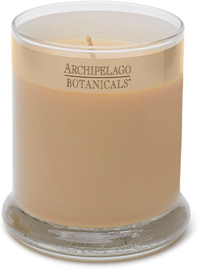 Archipelago Botanicals Kashmir Glass Jar Candle, Kashmir Vanilla, Orange Blossom and Sandalwood Scent, Lead-Free Candle Wicks, Burns Approx. 60 Hours (8.6 oz) (Pack of 2)