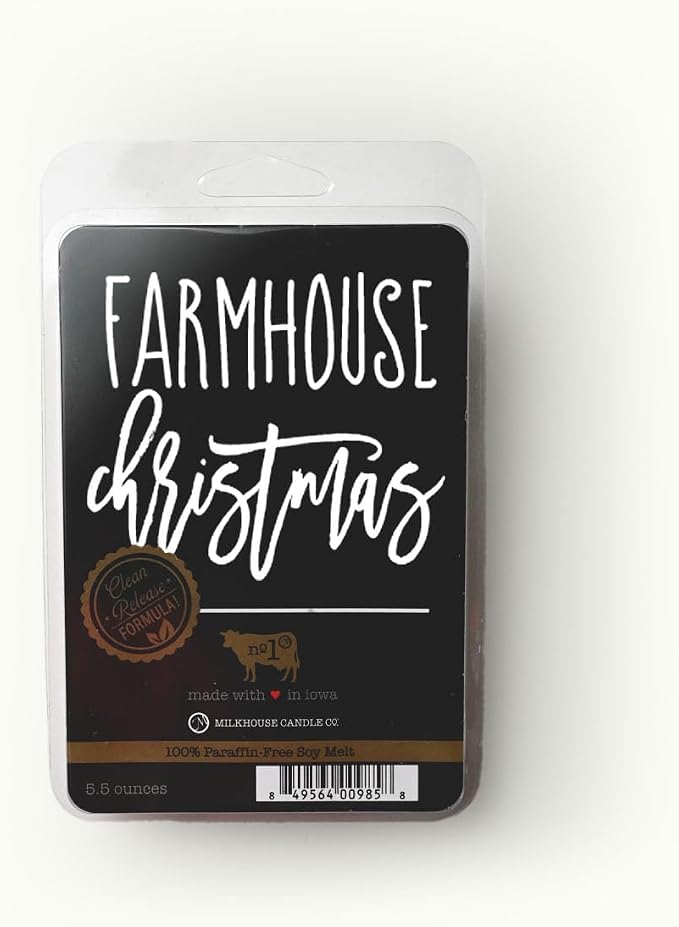 Milkhouse Candle Company Farmhouse Christmas Wax Melts - Crisp Apple | Spicy Cinnamon | Peppered Clove Scented - 5.5 oz, Hand-Poured, Made in the USA