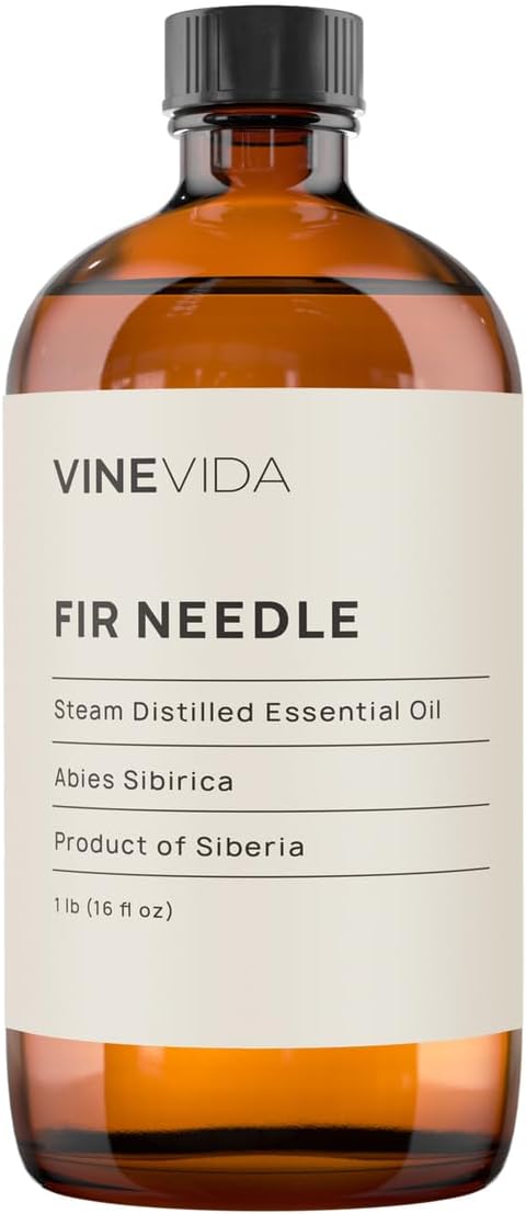 VINEVIDA Fir Needle Essential Oil - 16 oz - Undiluted - DIY Candle Scents - Bulk for Soap Making