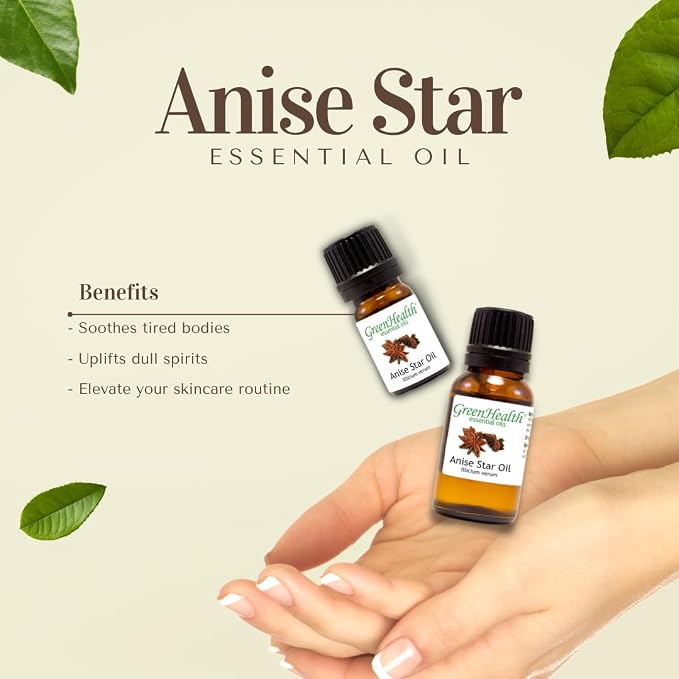 Essential Oil - 8 fl oz (100% Pure & Uncut) - GreenHealth (Anise Star)