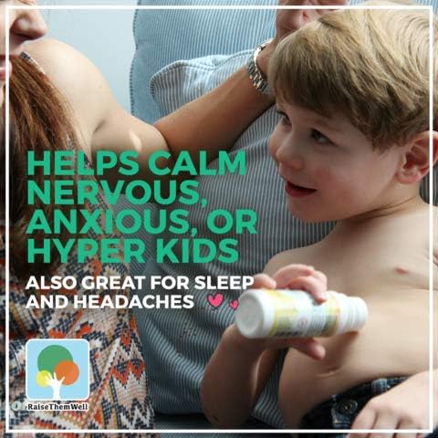 Magnesium Oil Calming Roll-On for Kids with Aloe Vera, Roman Chamomile & Lavender, Natural Relaxation Support for Anxiety, Nervousness & Hyperactivity, Gentle Formula for Daily Use, 3 fl oz