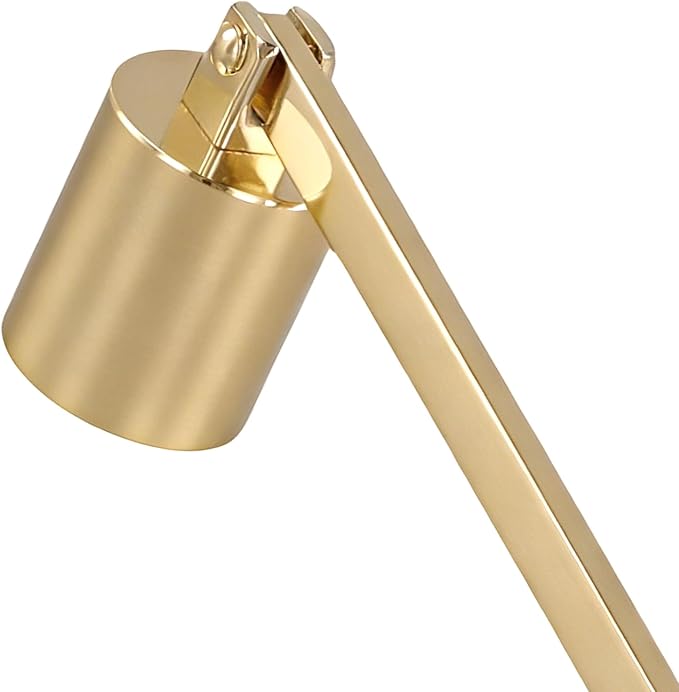 6 PCS 6.3 Inch Candle Snuffer Accessory, Stainless Steel Golden Candle Extinguisher with Long Handle and Straight Tube, Candlesnuffers Extinguish Candle Wicks for Tea Light Candles