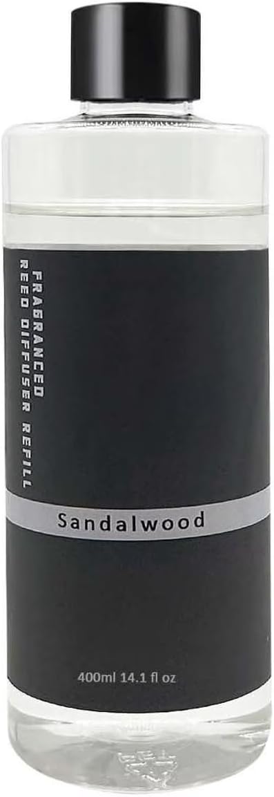 Scent Diffuser Oil Refill | 13.53 fl oz(400ml) Home Fragrance Defusers | Scented Aroma Essential Oil Reed Diffuser Sandalwood 400ml