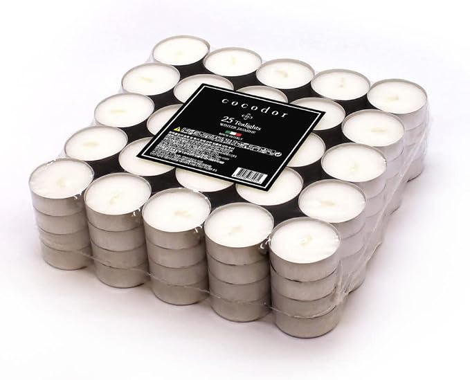 Cocod'or COCODOR Scented Tealight Candles/Winter Jasmine / 100 Pack / 4-5 Hour Extended Burn Time/Made in Italy, Cotton Wick, Scented Home Deco, Fragrance, Mother's Day