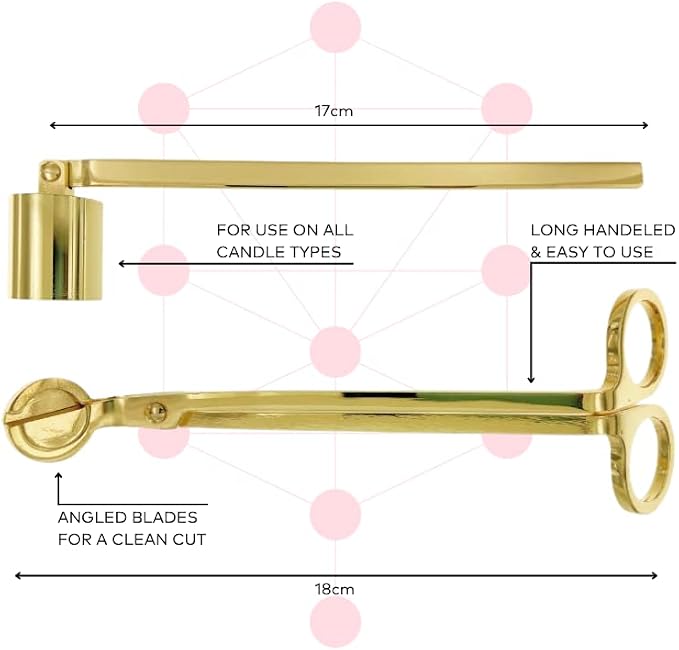 The Kabbalah Centre Candle Wick Trimmer and Candle Snuffer Accessory Set I Great Gift for Him or for Her (Gold)