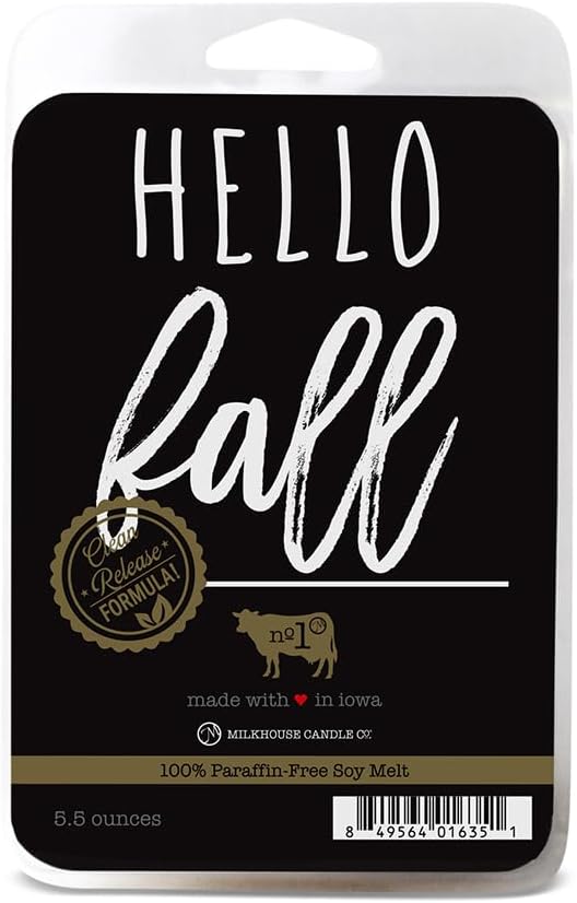 Milkhouse Candle Company Hello Fall Soy Wax Melts - Golden Apples | Spiced Pumpkin | Pure Vanilla Scented - 5.5 oz, Hand-Poured, Premium Fragrance Oil, Made in the USA