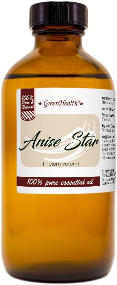 Essential Oil - 8 fl oz (100% Pure & Uncut) - GreenHealth (Anise Star)
