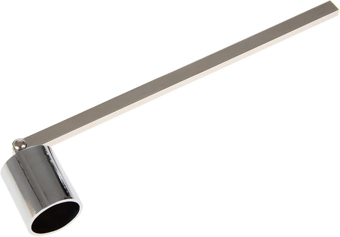 MUXSAM 1Pc 7.5x0.9in Candle Extinguisher Snuffer Candlesnuffers with Long Handle & Straight Tube for Tea Light Candles Wedding Altar Fireplace Church Wedding Candle Fire Extinguishing(Silver.)