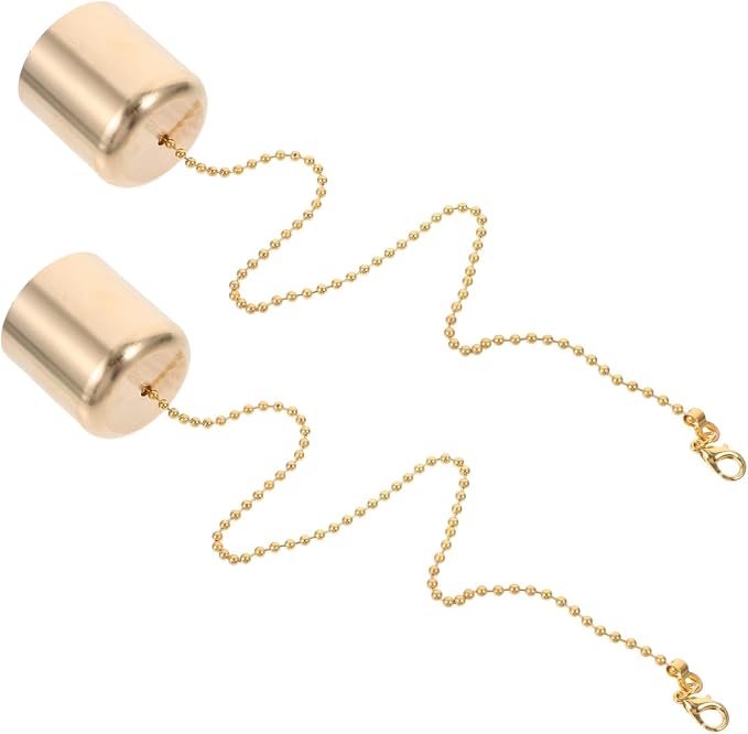 Zerodeko 2Pcs Brass Candle Extinguishers Snuffer Caps for Scented Tea Light Jar Candles Safe Flame Extinguisher Tool with Lampshade Design 10.62In Length