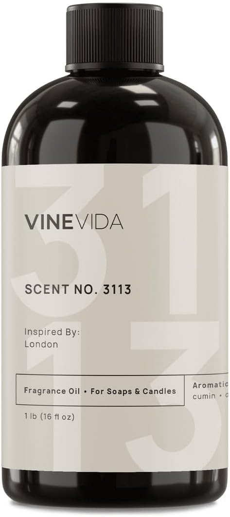 VINEVIDA Scent NO. 3113 Fragrance Oil - 16oz (1lb) - Inspired by: London Fragrance Oil for Candle Making - Made in USA Candle Scents Scents for Soap Making
