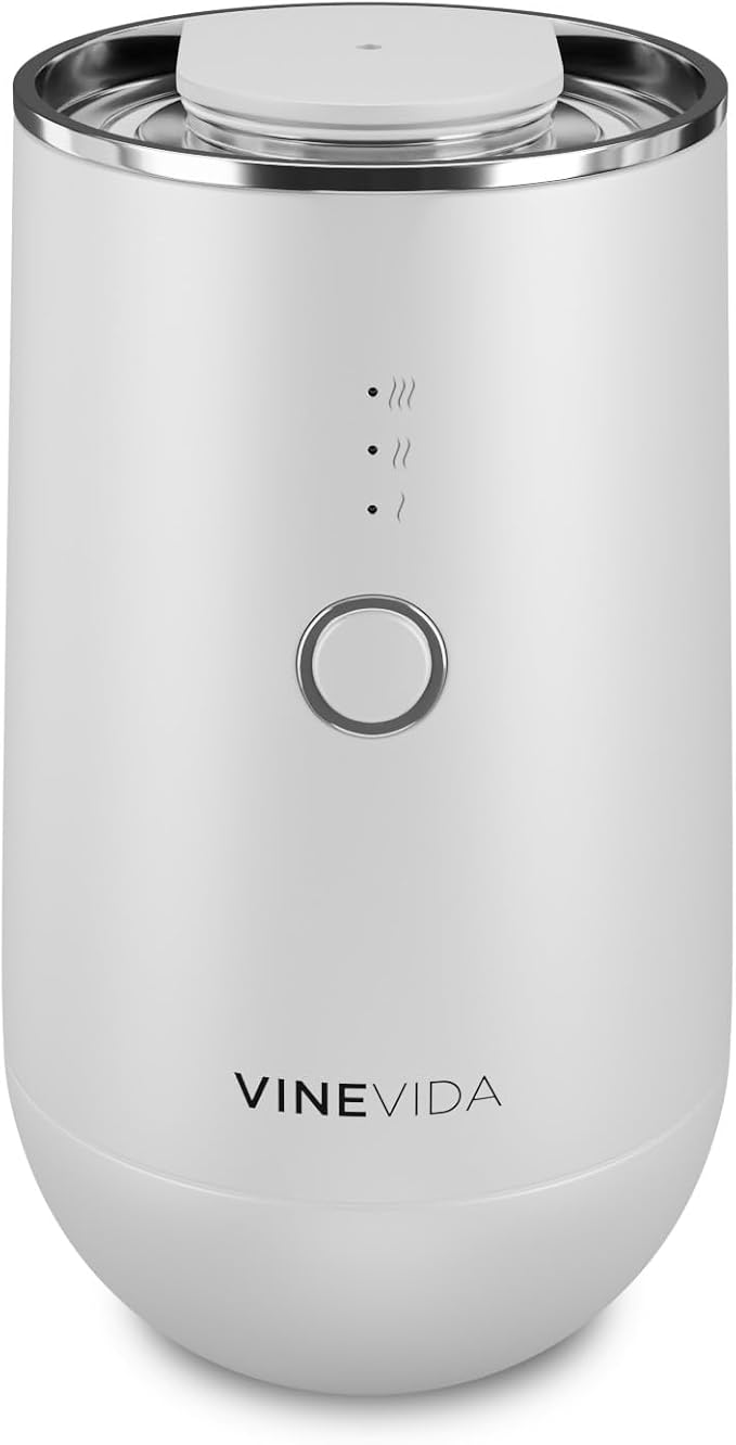 VINEVIDA Waterless Diffuser - Essential Oil Diffuser for Home - White Scent Diffuser for Home, Battery Operated Aromatherapy Diffuser - Car, Room Fragrance Air Diffuser
