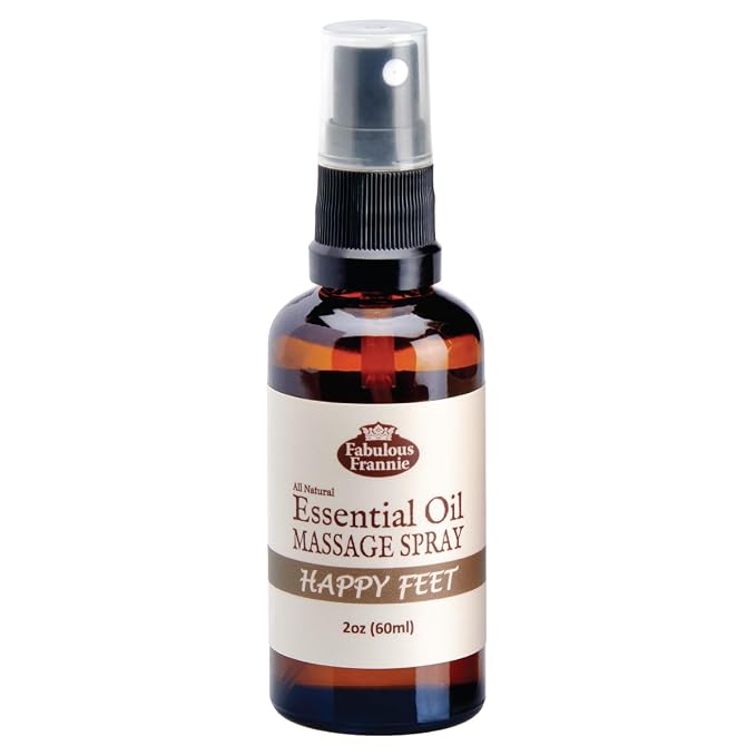 Fabulous Frannie Happy Feet Healthy Massage Spritz 100% Pure Essential & Carrier Oils 2oz
