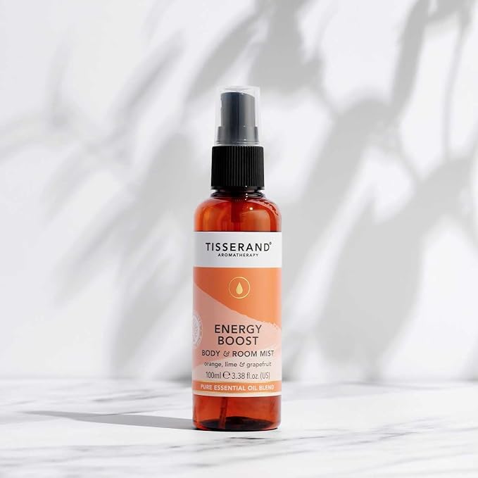 Tisserand Aromatherapy,Energy Boost Moodfix Mist,Essential Oil Spray with Orange Lime and Grapefruit,100% Natural Pure Essential Oils,100ml