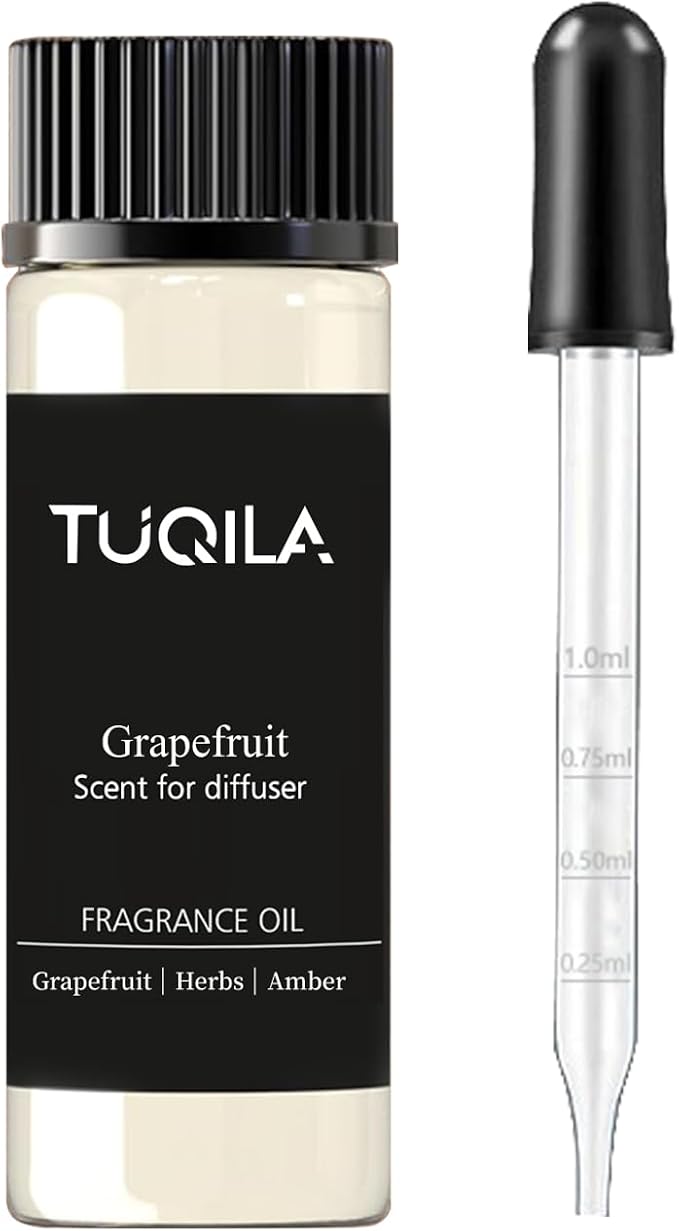 20ML Grapefruit Diffuser Oil Sampler Scented Oils for Waterless Diffuser, Aromatherapy Essential Oil with Festive Notes of Zesty Citrus, Amber