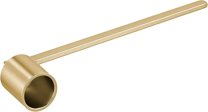 6 PCS 6.3 Inch Candle Snuffer Accessory, Stainless Steel Golden Candle Extinguisher with Long Handle and Straight Tube, Candlesnuffers Extinguish Candle Wicks for Tea Light Candles