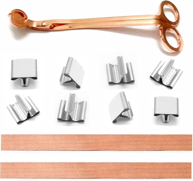 100pcs Wood Wicks for Candles,Wood Wicks for Candles Making Smokeless Wooden Candle Wicks with Trimmer Natural Crackling Wooden Wicks for Candle Making 5.1x0.5x0.04inch DIY Craft