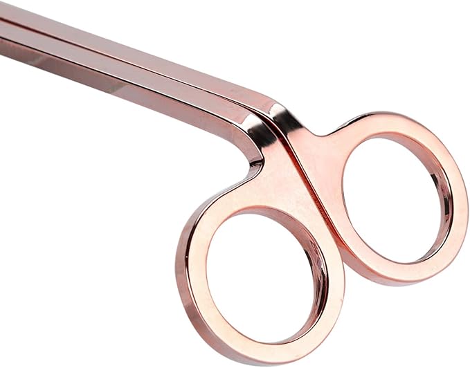 1Pcs Rose Gold Candle Wick Trimmer Scissors, Stainless Steel Candle Heart Clip Cutter Tool for Candle Care, Safe and Rustproof Candle Accessory for Home Decor