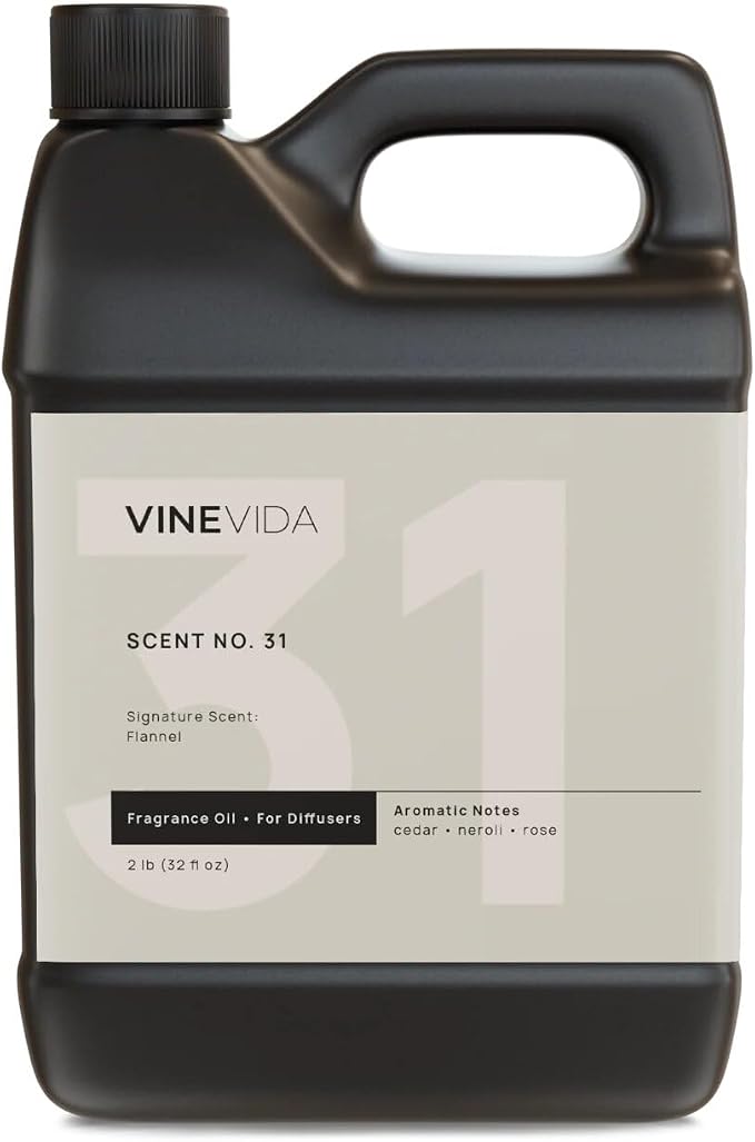 VINEVIDA [32 Fl Oz] Flannel Fragrance Oil for Cold Air Diffusers, Essential Oils for Diffuser Oil Refill & Air Freshener Room Spray