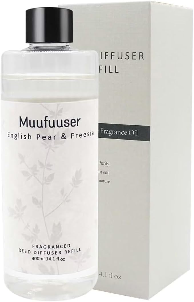 Reed Diffuser Refill 400ml, Scented Oil Refill for Home Fragrance, Long-Lasting Aromatherapy Oils for Reed Diffuser Sticks, Clean Formula with Premium Fragrance Oils, 13.5 Fl Oz (24 Scents