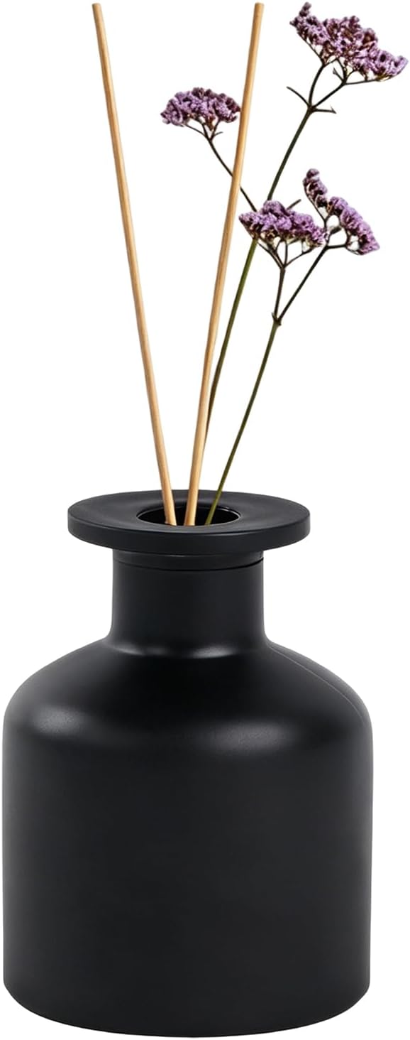 1 Pack 150ml Empty Glass Diffuser Bottle, Refillable Aromatherapy Container for Fragrance(Matte Black)