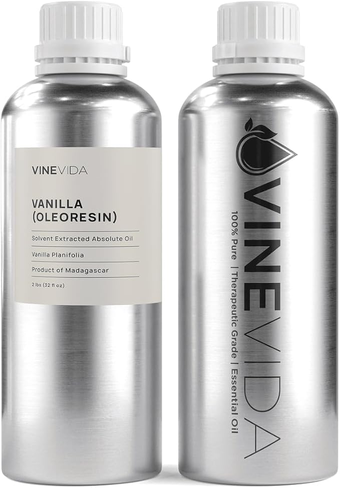 VINEVIDA Vanilla Oleoresin Essential Oil 32 oz - Pure, Undiluted Vanilla Oil for DIY Candle Scents and Soap Making - Vegan, Free of Harsh Chemicals